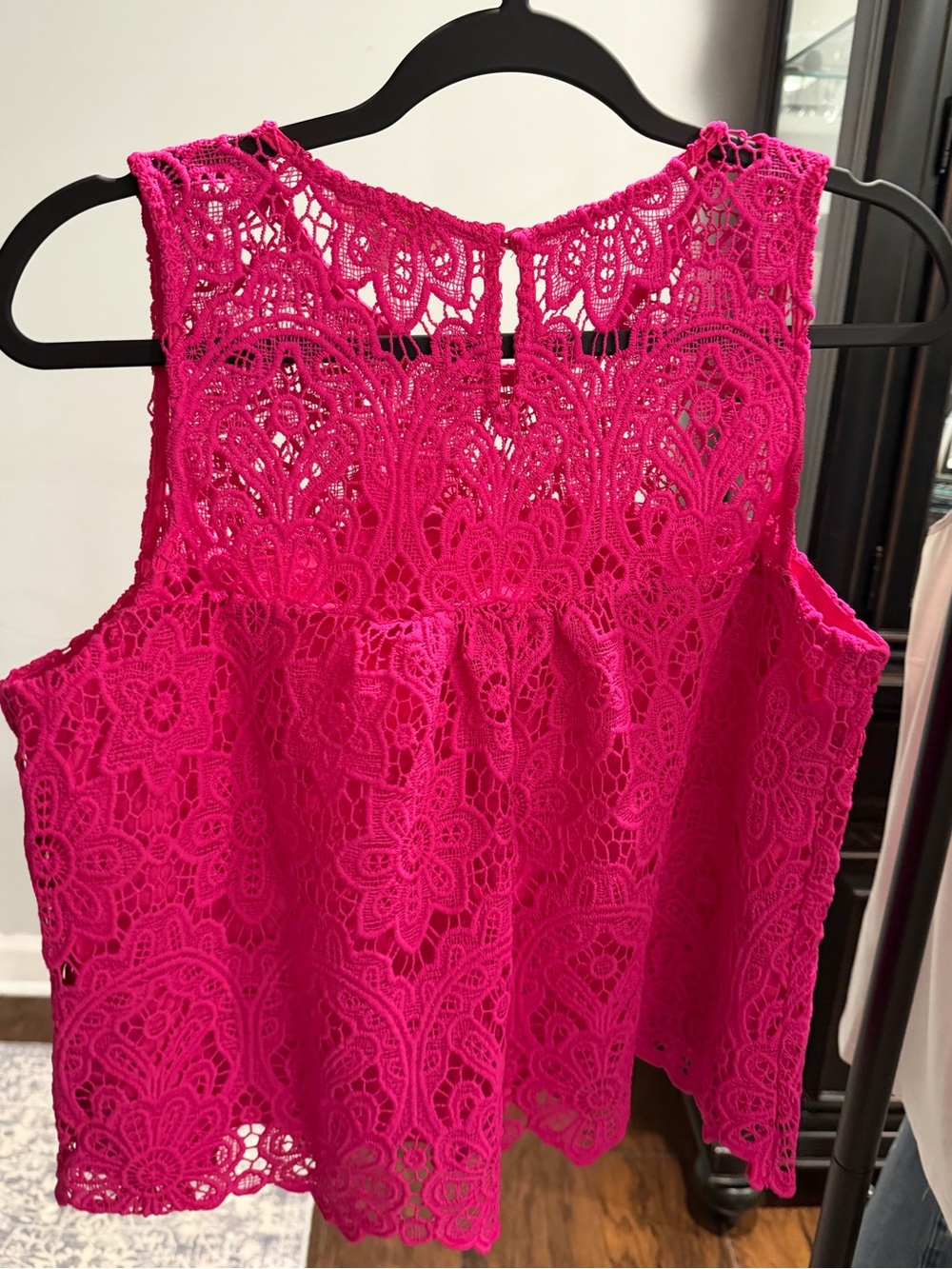 Skies Are Blue Fuchsia Lace Sleeveless Camisole